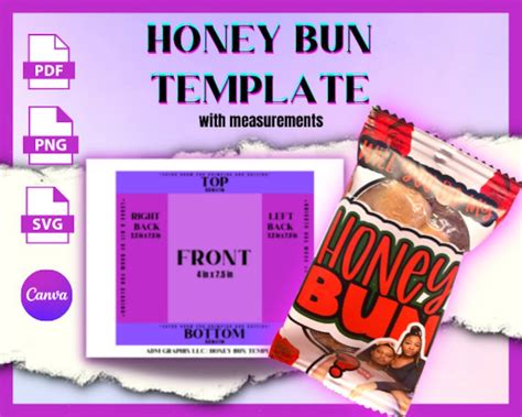 Basic Honey Bun Template - Etsy