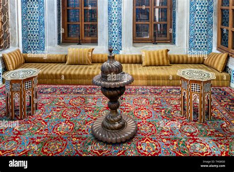 Old Turkish Ottoman house living room and stove Stock Photo - Alamy