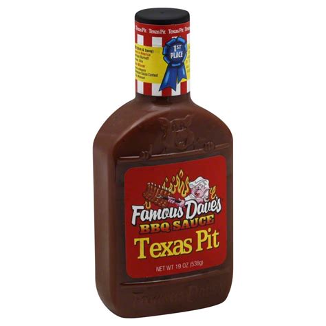 Amazon.com : Famous Dave's BBQ Sauce Texas Pit, 19-Ounce : Barbecue Sauces : Grocery & Gourmet Food