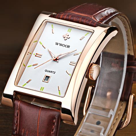 WR14W WWOOR Slim Square Watch for Men - RetailBD