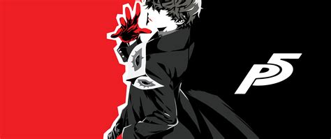 Download wallpaper 2560x1080 akira kurusu, protagonist, persona 5 ...