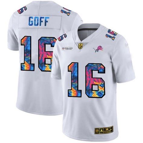 Lions Jared Goff Multicolor Crucial Catch Jersey – US Sports Nation