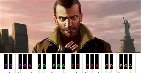 GTA IV Theme (Grand Theft Auto 4) ~ Piano Letter Notes