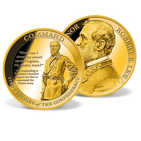 Robert E. Lee Command Commemorative Coin | Gold-Layered | Gold | American Mint