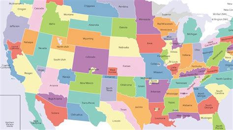 52 States Of America Map - Large World Map