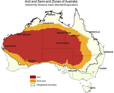 Arid And Semi Map Australia - MapSof.net