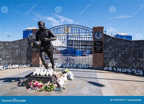 Statue of Dixie Dean Outside Goodison Park Liverpool May 2020 Editorial ...