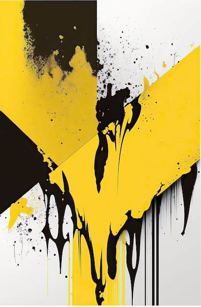 Premium AI Image | Ai generated illustration abstract yellow black and ...