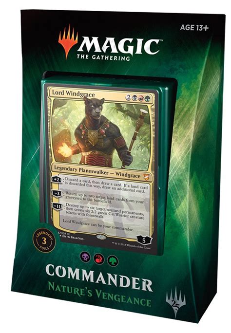 Magic The Gathering Commander 2018 Natures Vengeance Deck Black Red ...