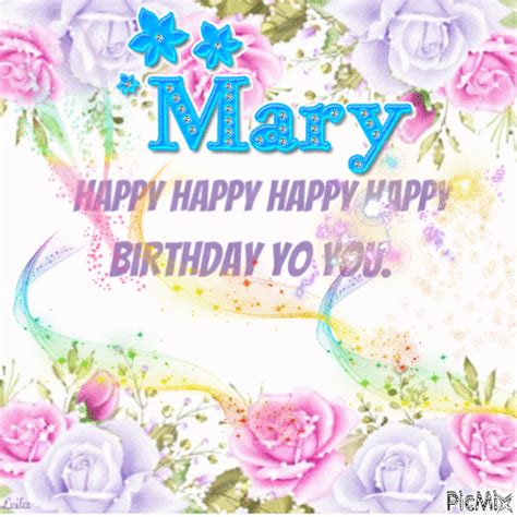 Happy Birthday Mary - Free animated GIF - PicMix