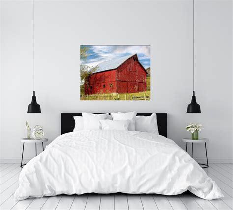 Red Barn Art Red Barn Wall Art Rustic Red Barn Country Red | Etsy