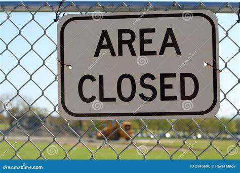 "Area Closed" Sign Stock Photo - Image: 2345690