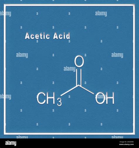 Acetic Acid, Structural chemical formula on a white background Stock Photo - Alamy