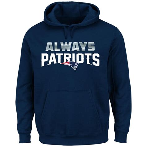 Mens New England Patriots Majestic Navy Blue Always Pullover Hoodie ...