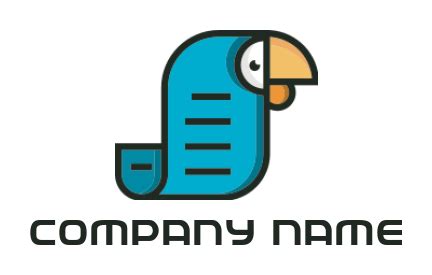 advertising logo symbol paper scroll bird | Logo Template by LogoDesign.net