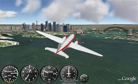 Fly with flight simulator on Google Earth - CCM