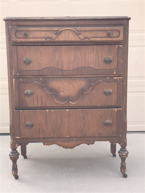 Highboy antique dresser with wheels | InstAppraisal