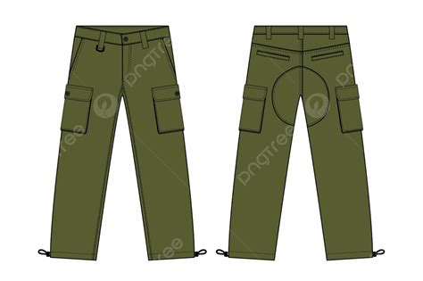 Illustration Of Men S Cargo Pants Silhouette Fashion Pocket Vector ...