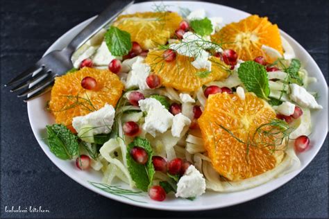 Kahakai Kitchen: Orange & Fennel Salad with Pomegranate & Feta (Served with a Simple Grilled Salmon)