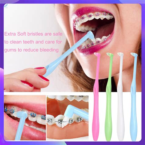 Orthodontic Toothbrush Interdental End-Tuft Tapered Brush Soft Bristle Orthodontic Braces ...