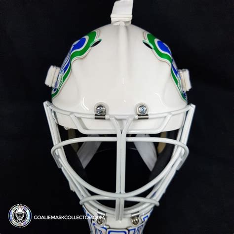 UNSIGNED GOALIE MASK – Tagged "Goalie_Thatcher Demko"– Goalie Mask Collector