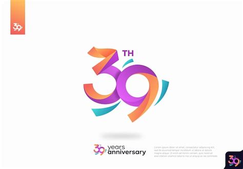 Premium Vector | Number 39 logo icon design, 39th birthday logo number ...