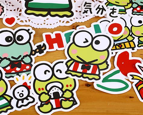 16 Pcs Keroppi Sticker Pack Laptop Suitcase Stickers | Etsy