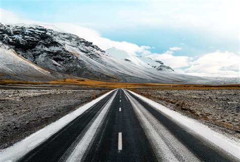 Download Landscape Snow Man Made Road HD Wallpaper