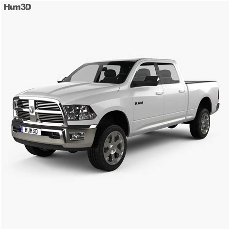 Dodge Ram 2500 Crew Cab Big Horn 6-foot 4-inch Box 2012 3D model - Vehicles on Hum3D