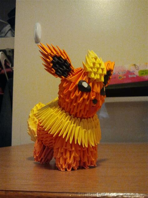 27 Marvelous Photo of Pikachu Origami 3d . Pikachu Origami 3d 3d Origami Flareon Pokegami On ...