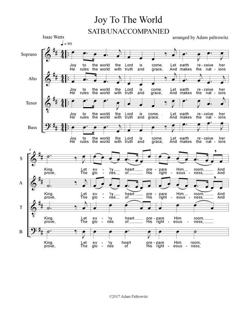 Joy To The World (SATB) - Choral Clarity