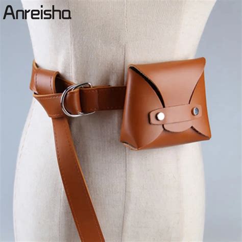 Anreisha Brand Designer Waist Bag Women High Quality PU Leather Belt Bag Women Female European ...