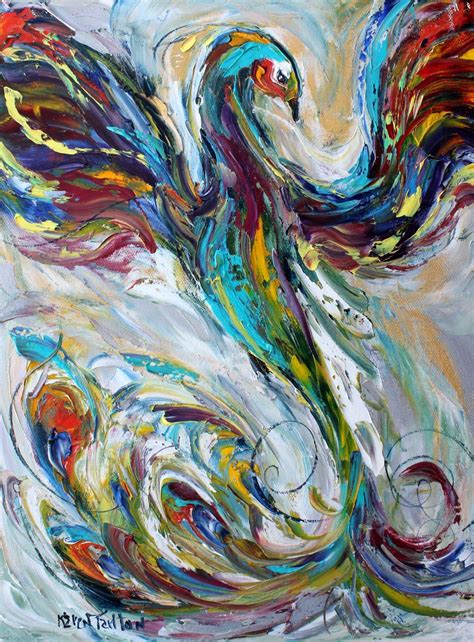 Phoenix Rising painting abstract original oil, on canvas palette knife ...