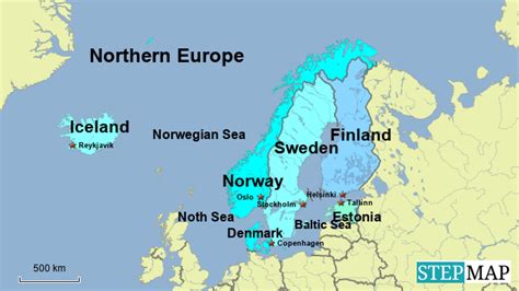 StepMap - Northern Europe - Landkarte für Norway