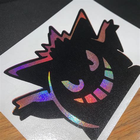 GENGAR HOLOGRAPHIC PEEKER Pokemon Vinyl Window Decal Car | Etsy