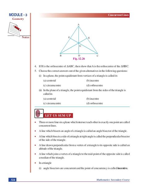 Concurrent lines -GEOMETRY