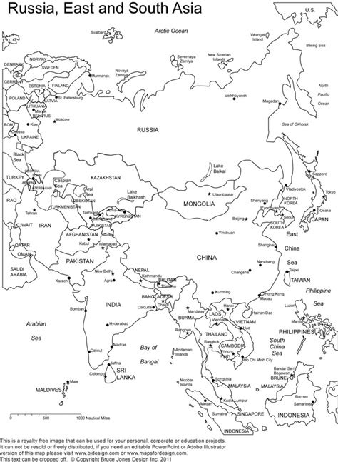 Outline Map Of Russia Printable | Printable Maps