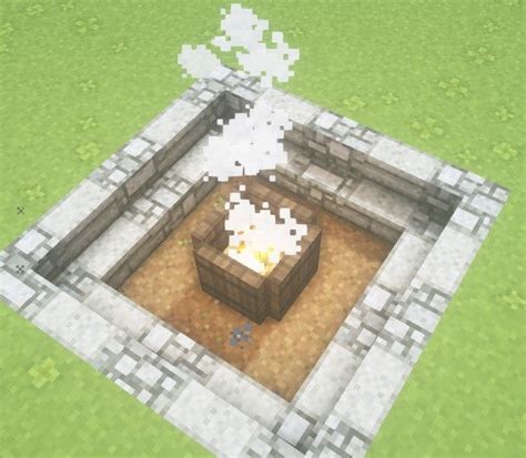 Campfire decoration | Minecraft crafts, Minecraft, Minecraft decorations