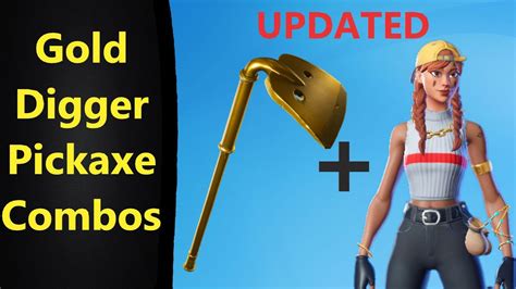 *UPDATED* Gold Digger Pickaxe Combos in Fortnite - YouTube