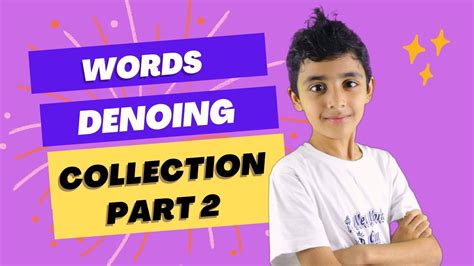 Words dentoing collection part 2 - YouTube