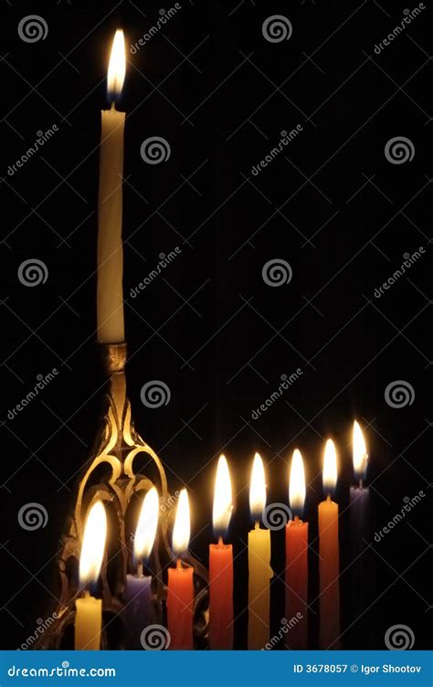 Chanuka candles stock image. Image of israel, jewish, hanukah - 3678057