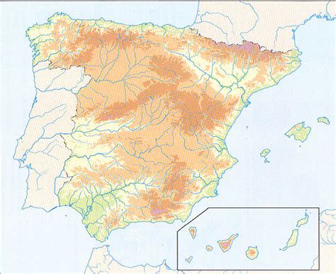 Physical Map of Spain: Landforms (II) Diagram | Quizlet