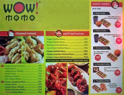 Menu of Wow! Momo, Behala, Kolkata | Dineout