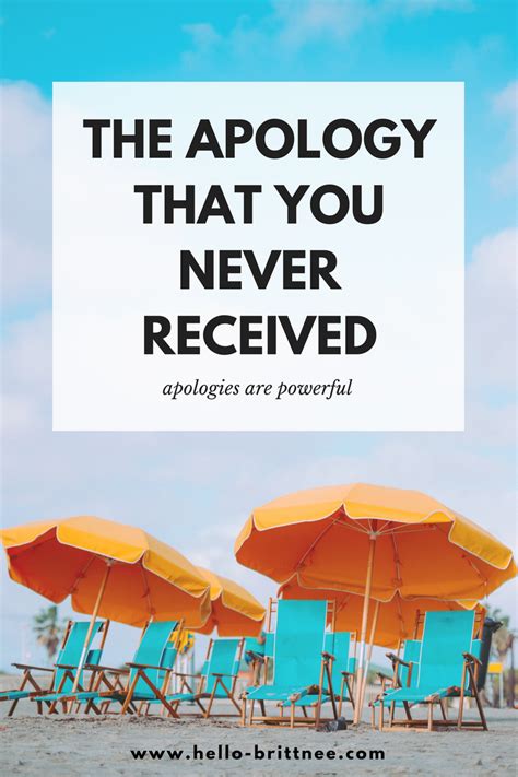 The Apology That You Never Got