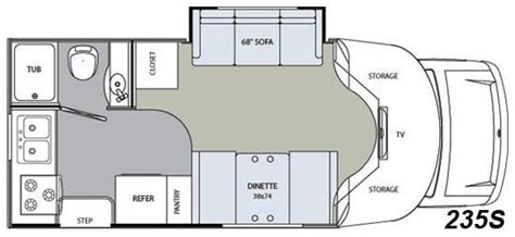 Monaco Montclair class B+ motorhome floorplan 235S | Motorhome, Class b, Floor plans