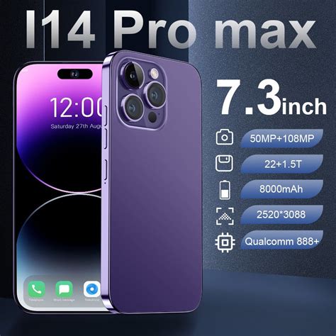 Case haute qualité Original déverrouillé I14promax 22g+1.5t Smart Phone ...