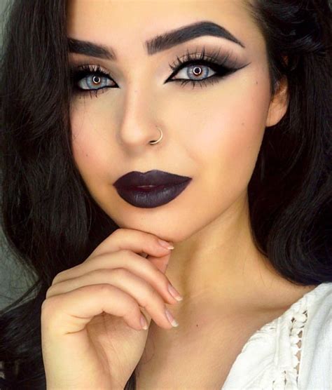 Pin by Sam I Am on Makeup | Dark makeup looks, Black lips makeup, Black ...