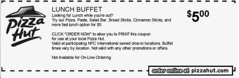 Pizza Hut Printable Coupons May 2018