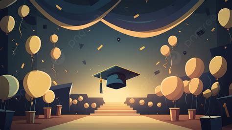 Graduation Ceremony Balloon Background, Graduation, Balloon, Graduation Cap Background Image And ...