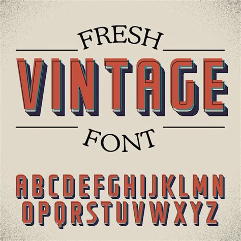 Fresh vintage font poster: Free download of Vector Templates | IMGPANDA ...